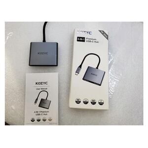 4 in 1 USB C Hub 4K HDMI USB HUB 100W Multiport Adapter for MacBook iPad Kozyc